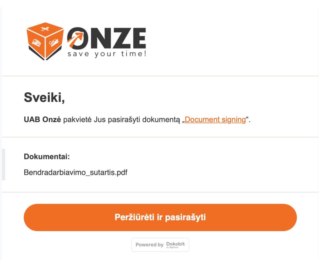 skaitmeninis dokumentų pasirašymas logistikoje